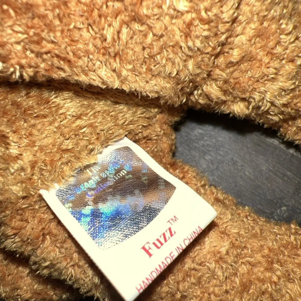 Ty Beanie Baby Fuzz the Bear 1999 Brown Frizzy Plush Excellent Condition 4237